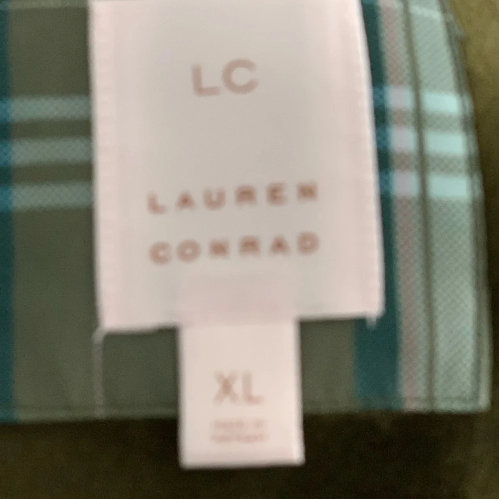 LAUREN CONRAD Women’s Olive Green Velvet Moto Jacket